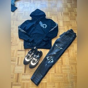 Diors,amiri jeans, chrome hearts